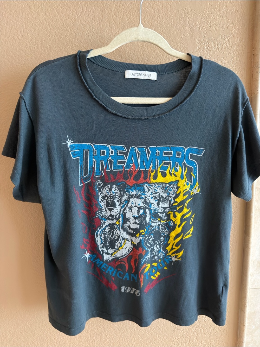 Daydreamer Dreamers American Tour 1976 Graphic Tee Vintage Black Size